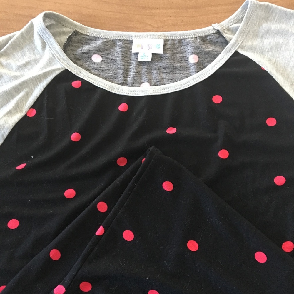BNWOT Adorable LuLaRoe Large Julia black w/ pink